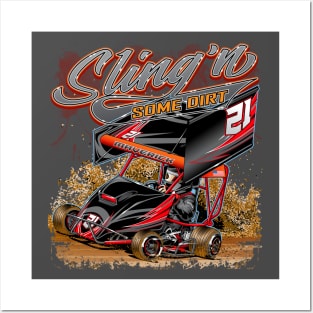 Sling'n some dirt kage kart go karts Posters and Art